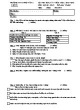 Đề thi học kỳ I môn Lịch sử & Địa lí Lớp 5 - Năm học 2015-2016 - Trường TH An Phú Tân A (Có đáp án)